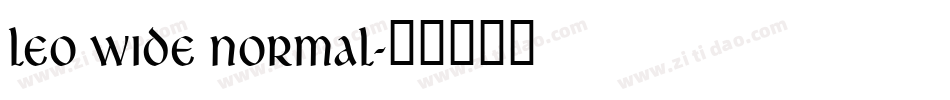 Leo Wide Normal字体转换